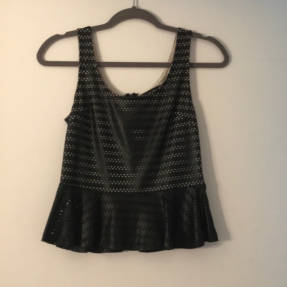 LF Leather Peplum Top - Picture 1 of 2